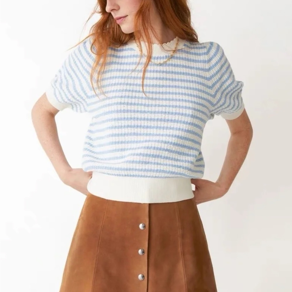 other stories knit top puff sleeve